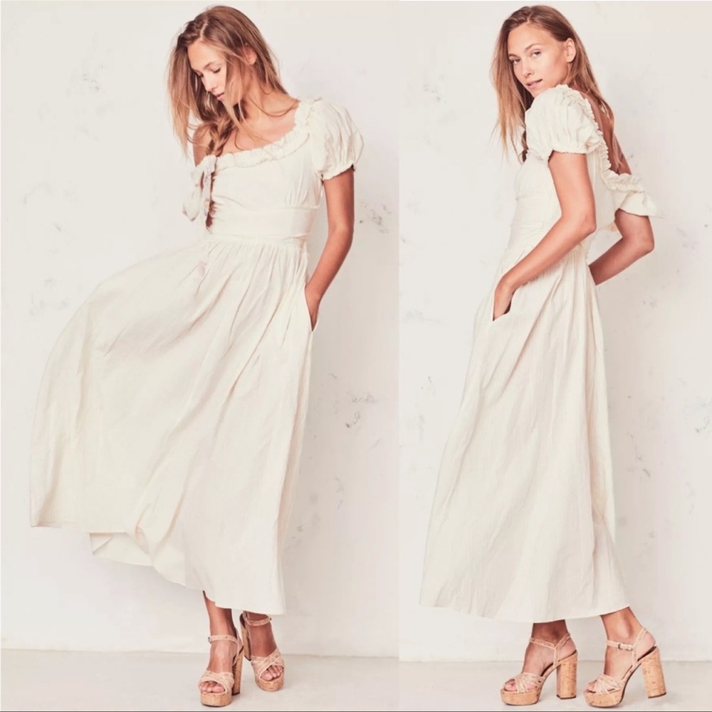 LOVESHACKFANCY Bridget Fawn maxi dress